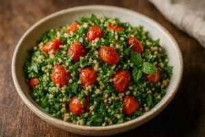 Taboulé libanais à la menthe séchée