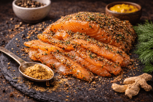 Saumon gravlax aux épices