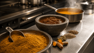 Types de curry : poudre, pâte ou sauce en cuisine professionnelle
